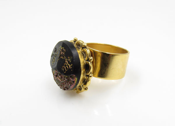 Vintage Button Ring