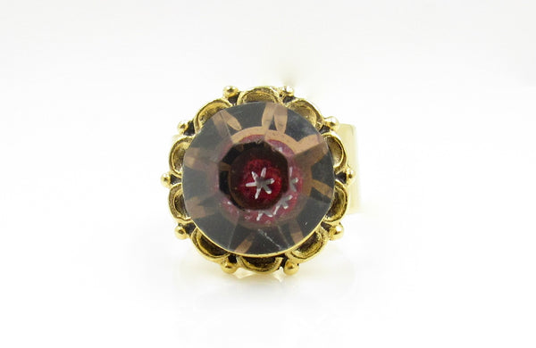 Vintage Kaleidoscope Button Ring