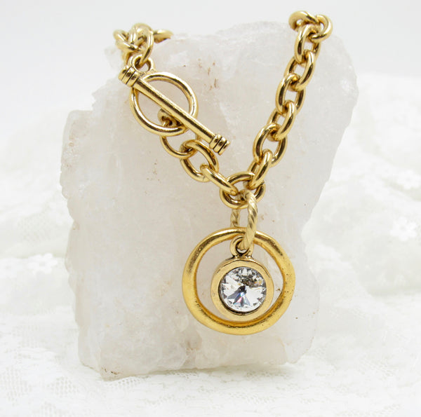 Crystal Inspirations Gold Charm Bracelet